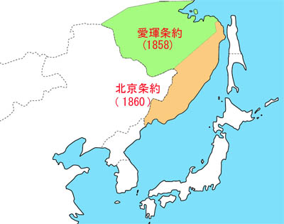 清国・露西亜条約地図